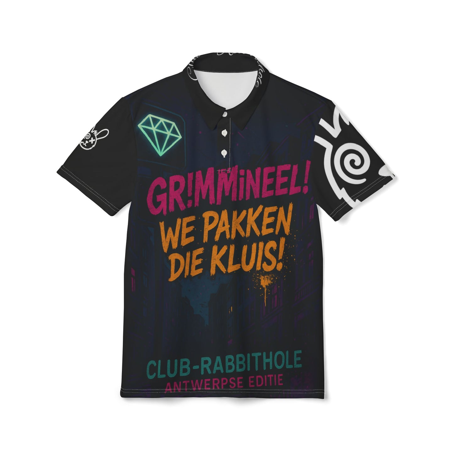 Vibrant Unisex Polo Shirt, Trendy Graphic Shirt for Parties, Unique Casual Wear, Gift for Friends, Fun Summer Fashion