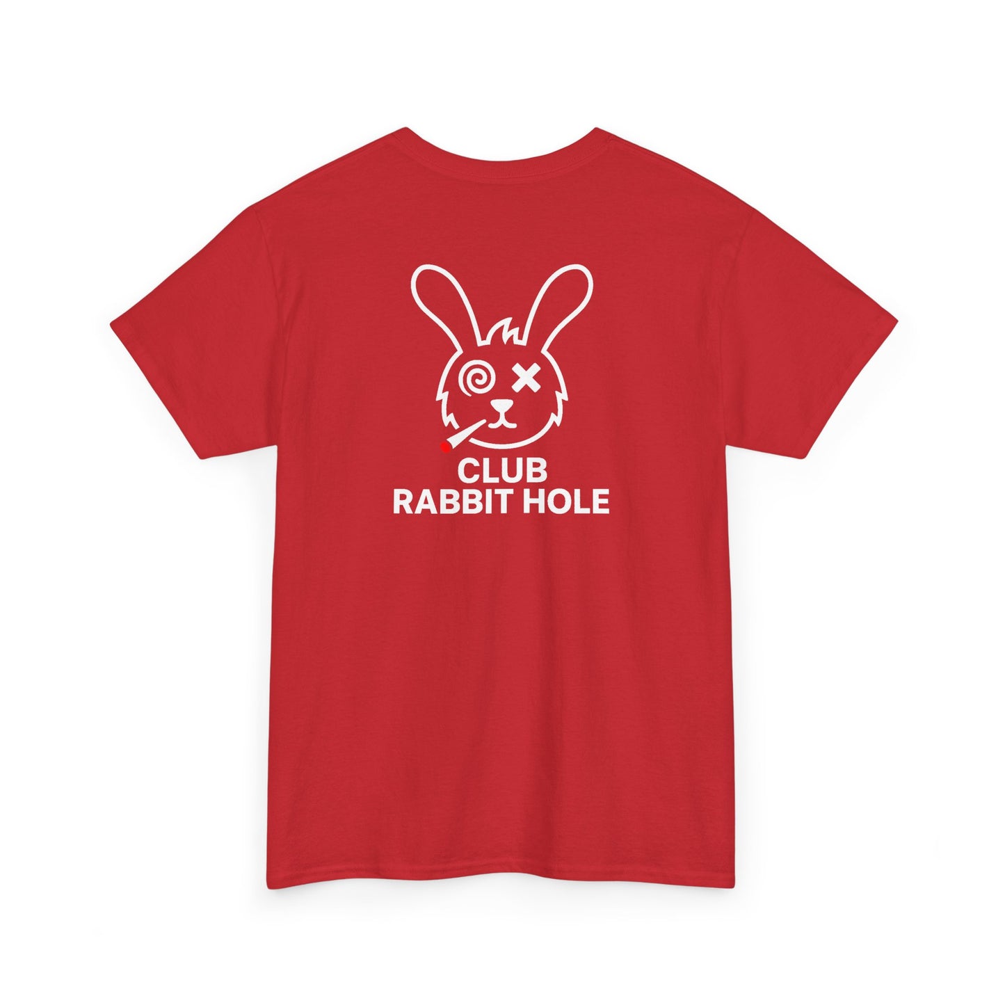 Club Rabbit Hole Unisex Heavy Cotton Tee - Edgy Graphic T-Shirt for Unique Style