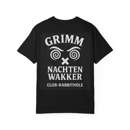 Grimm Nights Unisex T-Shirt - Club Rabbithole, Graphic Tee, Casual Wear, Gift for Him/Her, Festival Fashion