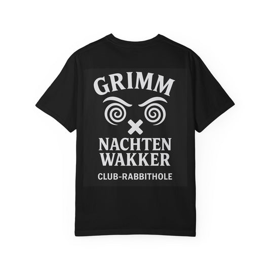 Grimm Nights Unisex T-Shirt - Club Rabbithole, Graphic Tee, Casual Wear, Gift for Him/Her, Festival Fashion