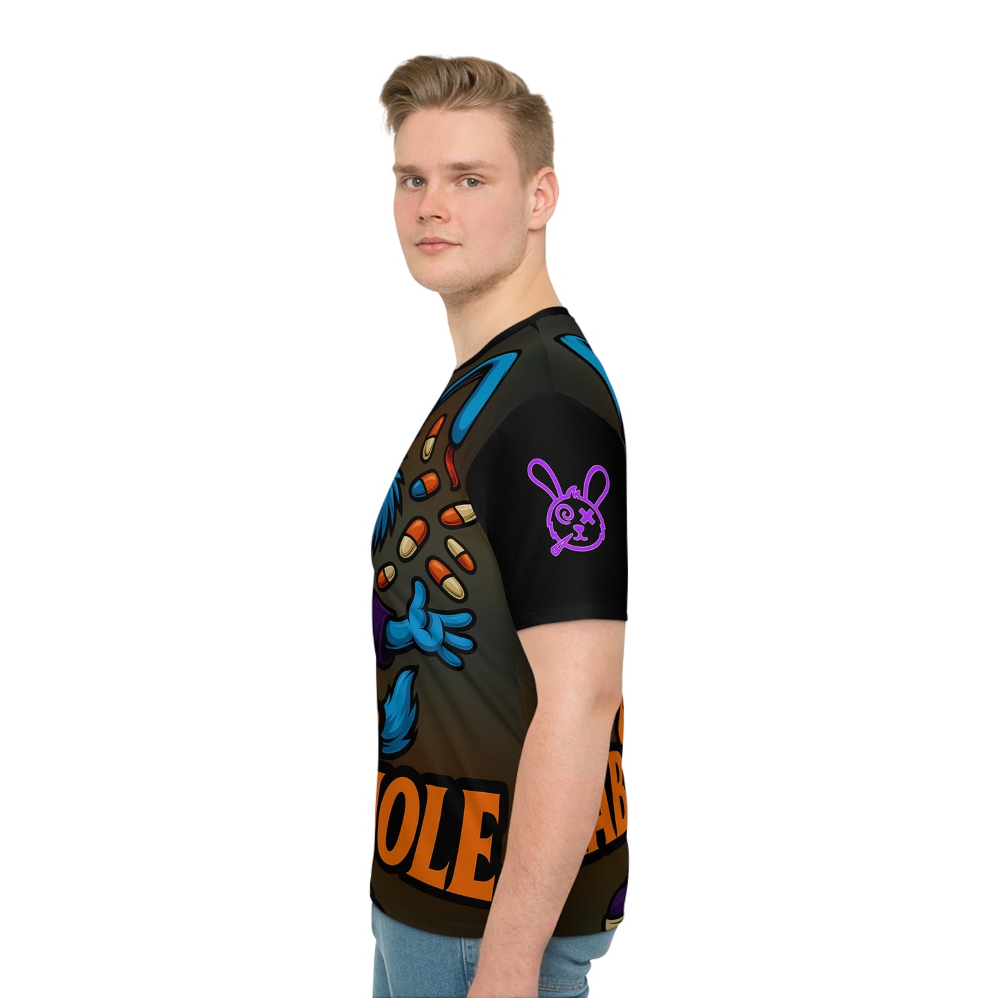 Men's Graphic Tee, Fun Club Rabbit Hole Shirt, Casual T-shirt for Parties, Gift for Gamers, Streetwear Style, Unique Summer Apparel