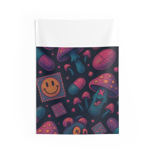 Psychedelic Mushroom Wall Tapestry - Colorful Home Décor for Chill Vibes