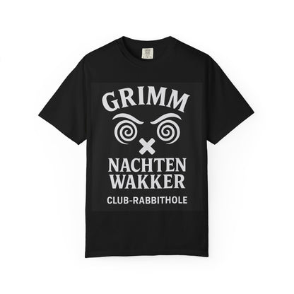 Grimm Nights Unisex T-Shirt - Club Rabbithole, Graphic Tee, Casual Wear, Gift for Him/Her, Festival Fashion